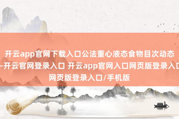 开云app官网下载入口公法重心液态食物目次动态调整机制-开云官网登录入口 开云app官网入口网页版登录入口/手机版